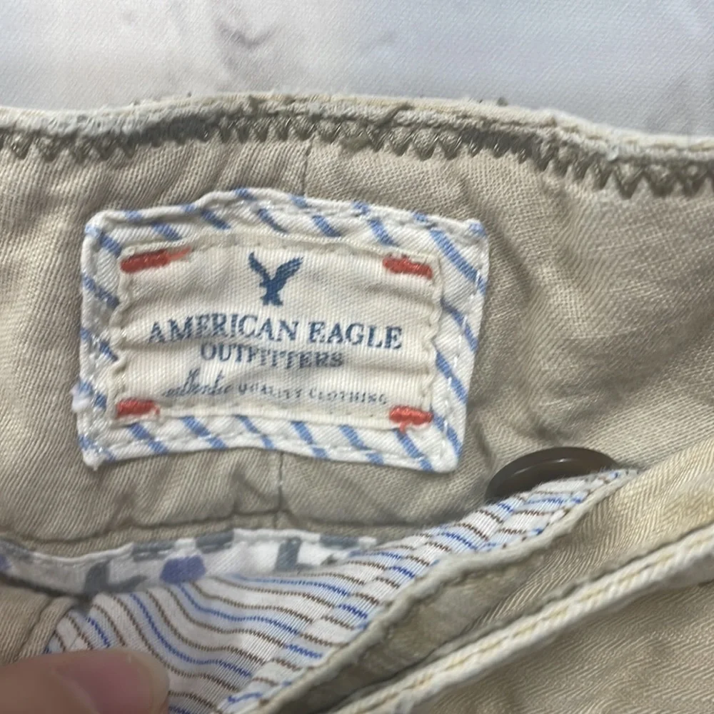 American Eagle Outfitters Y2K Cotton button fly khaki wide leg 10 pants